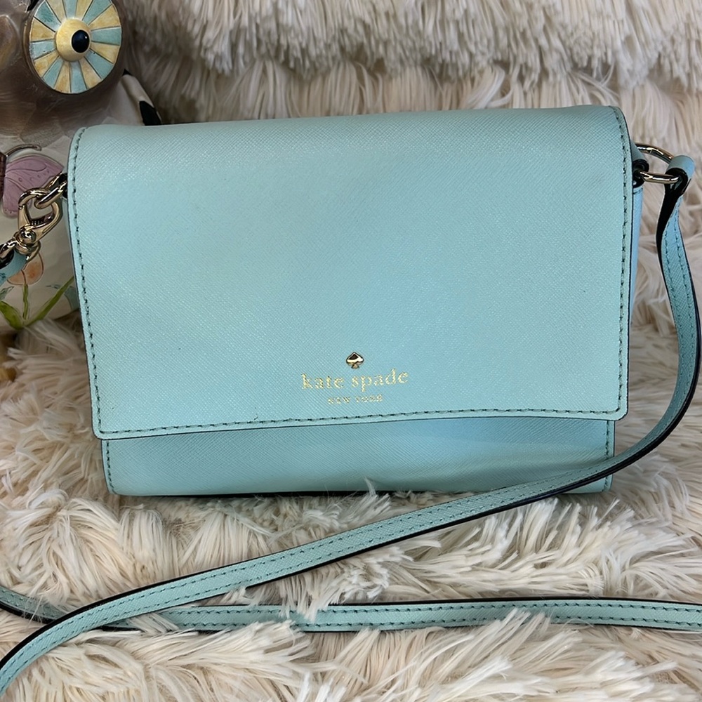 Kate Spade Light (Tiffany) Blue Cedar Street Magnolia Crossbody - Picture 3 of 13